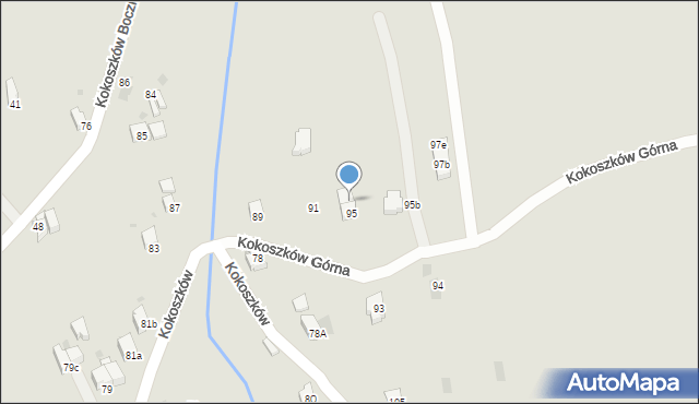 Nowy Targ, Kokoszków, 95a, mapa Nowego Targu