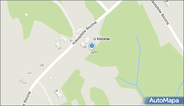 Nowy Targ, Kokoszków Boczna, 106, mapa Nowego Targu