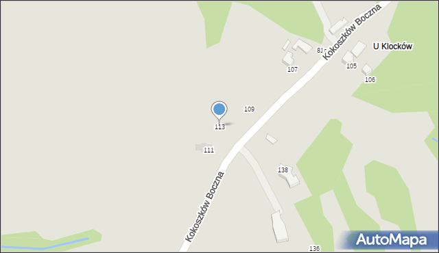 Nowy Targ, Kokoszków Boczna, 113, mapa Nowego Targu