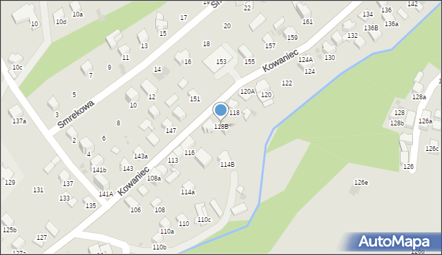 Nowy Targ, Kowaniec, 118B, mapa Nowego Targu