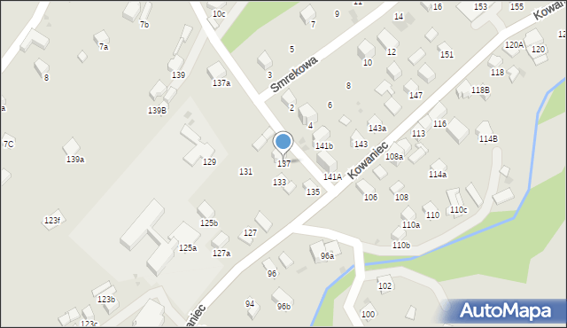 Nowy Targ, Kowaniec, 137, mapa Nowego Targu