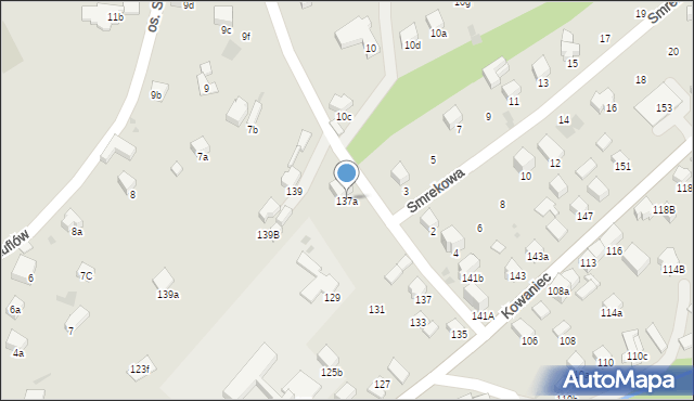Nowy Targ, Kowaniec, 137a, mapa Nowego Targu