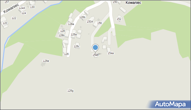 Nowy Targ, Kowaniec, 154b, mapa Nowego Targu
