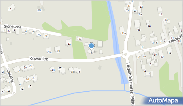 Nowy Targ, Kowaniec, 33, mapa Nowego Targu