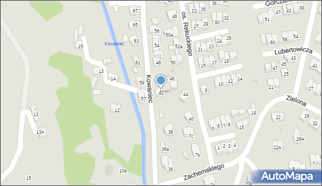 Nowy Targ, Kowaniec, 42, mapa Nowego Targu