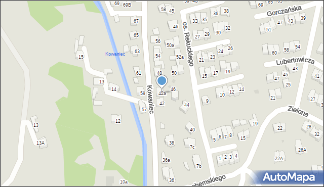 Nowy Targ, Kowaniec, 42a, mapa Nowego Targu