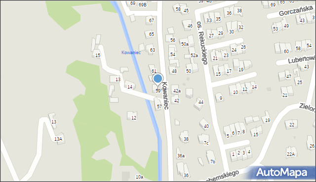 Nowy Targ, Kowaniec, 59, mapa Nowego Targu