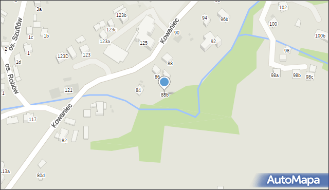 Nowy Targ, Kowaniec, 88b, mapa Nowego Targu