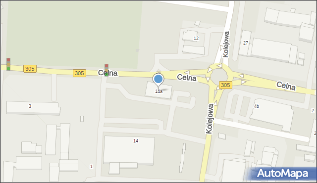 Nowy Tomyśl, Kolejowa, 14a, mapa Nowy Tomyśl