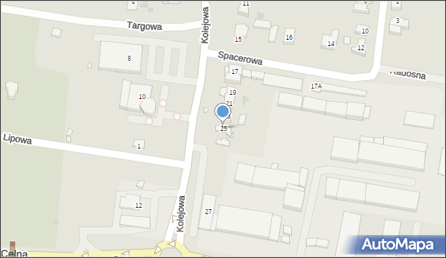 Nowy Tomyśl, Kolejowa, 25, mapa Nowy Tomyśl