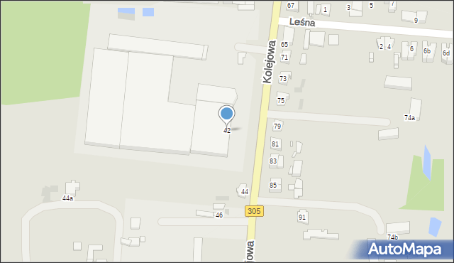 Nowy Tomyśl, Kolejowa, 42, mapa Nowy Tomyśl