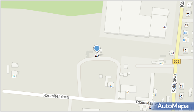 Nowy Tomyśl, Kolejowa, 44a, mapa Nowy Tomyśl