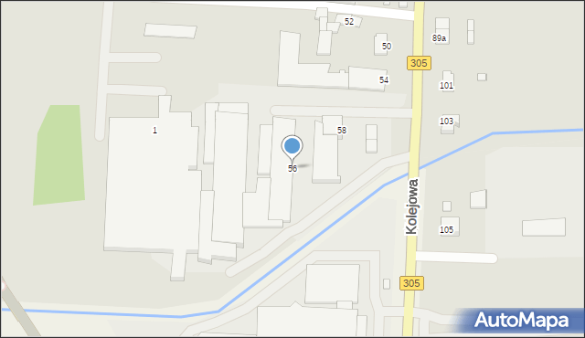 Nowy Tomyśl, Kolejowa, 56, mapa Nowy Tomyśl