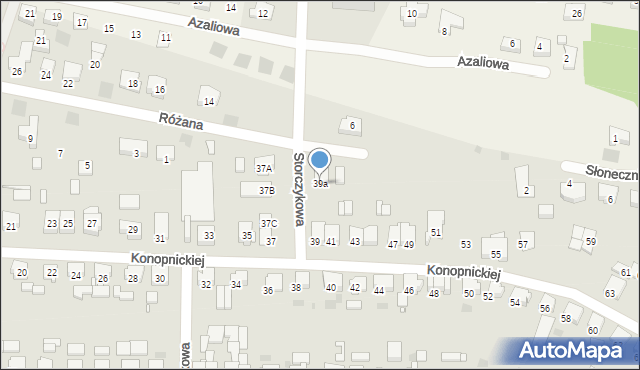 Nowy Tomyśl, Konopnickiej Marii, 39a, mapa Nowy Tomyśl