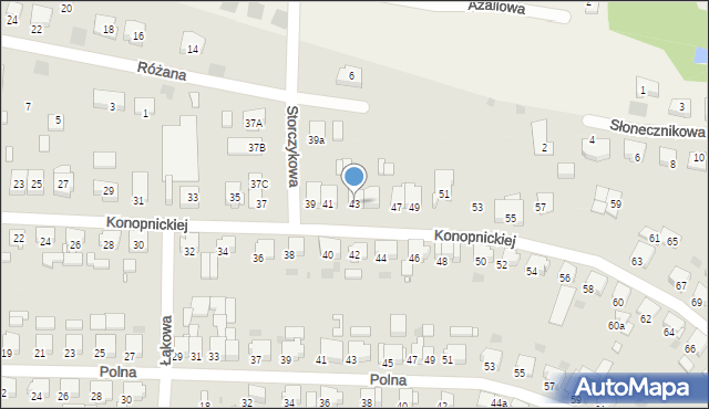 Nowy Tomyśl, Konopnickiej Marii, 43, mapa Nowy Tomyśl