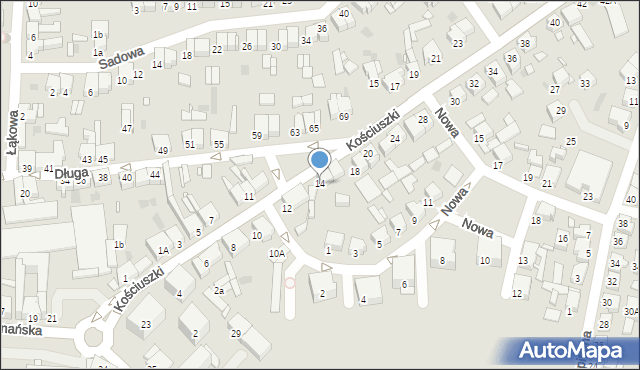 Nowy Tomyśl, Kościuszki Tadeusza, gen., 14, mapa Nowy Tomyśl