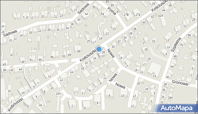 Nowy Tomyśl, Kościuszki Tadeusza, gen., 26, mapa Nowy Tomyśl