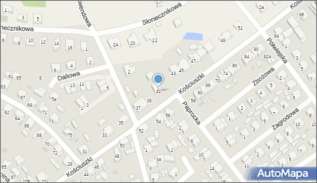 Nowy Tomyśl, Kościuszki Tadeusza, gen., 41, mapa Nowy Tomyśl