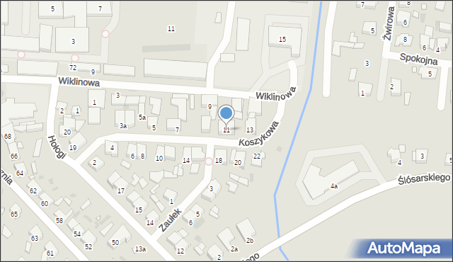 Nowy Tomyśl, Koszykowa, 11, mapa Nowy Tomyśl