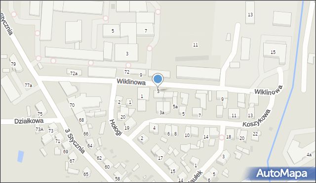 Nowy Tomyśl, Koszykowa, 3, mapa Nowy Tomyśl