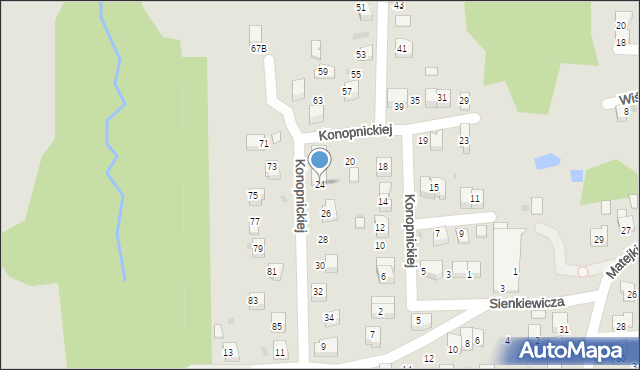 Nowy Wiśnicz, Konopnickiej Marii, 24, mapa Nowy Wiśnicz