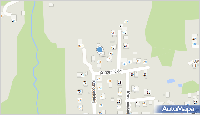 Nowy Wiśnicz, Konopnickiej Marii, 61, mapa Nowy Wiśnicz
