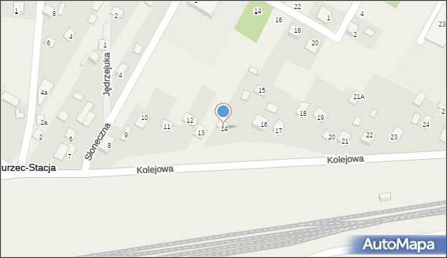 Nurzec-Stacja, Kolejowa, 14, mapa Nurzec-Stacja