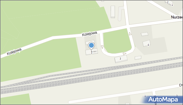 Nurzec-Stacja, Kolejowa, 2, mapa Nurzec-Stacja
