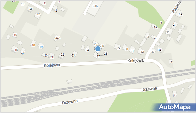 Nurzec-Stacja, Kolejowa, 27, mapa Nurzec-Stacja