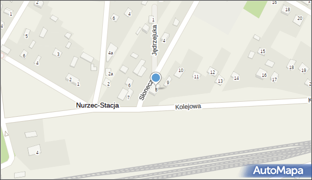 Nurzec-Stacja, Kolejowa, 8, mapa Nurzec-Stacja