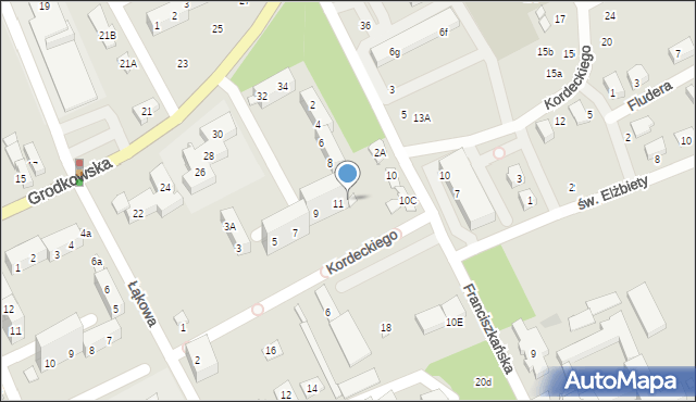 Nysa, Kordeckiego Augustyna, ks., 13, mapa Nysy