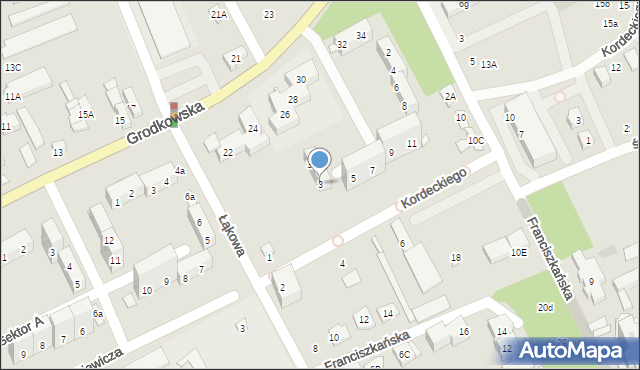 Nysa, Kordeckiego Augustyna, ks., 3, mapa Nysy