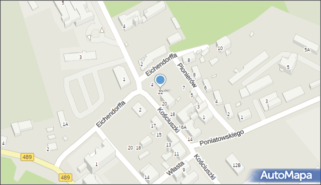 Nysa, Kościuszki Tadeusza, gen., 22, mapa Nysy