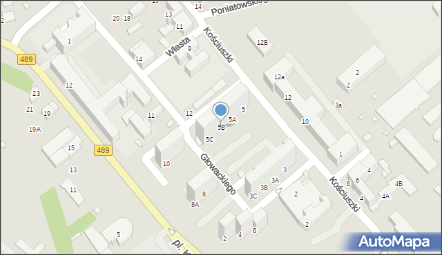 Nysa, Kościuszki Tadeusza, gen., 5B, mapa Nysy