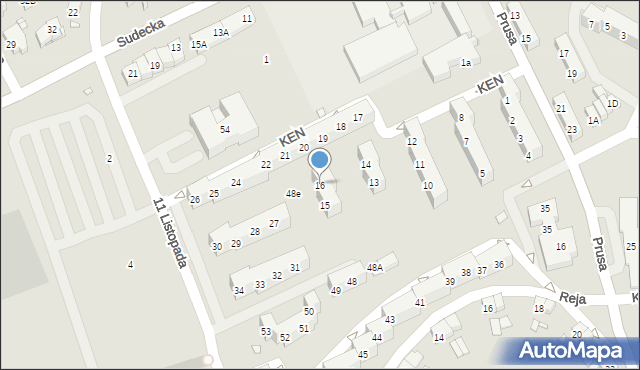 Nysa, Komisji Edukacji Narodowej, 16, mapa Nysy