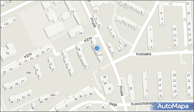 Nysa, Komisji Edukacji Narodowej, 3, mapa Nysy