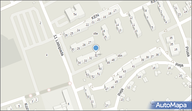 Nysa, Komisji Edukacji Narodowej, 31, mapa Nysy