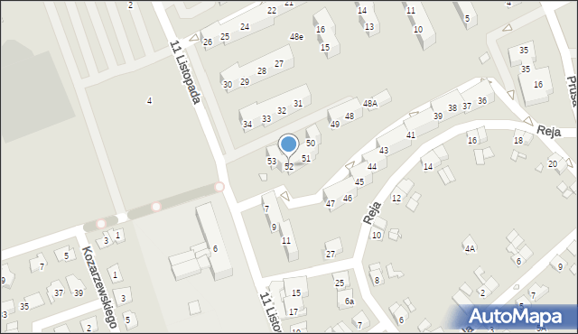 Nysa, Komisji Edukacji Narodowej, 52, mapa Nysy