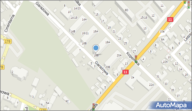 Oborniki, Kopernika Mikołaja, 18B, mapa Oborniki