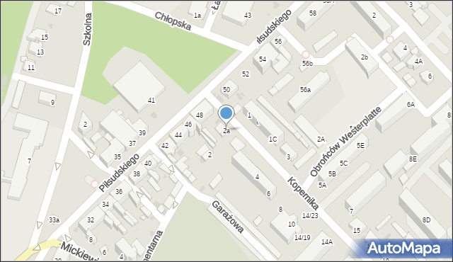 Oborniki, Kopernika Mikołaja, 2a, mapa Oborniki