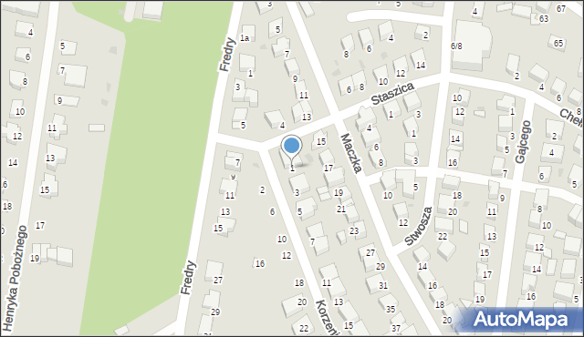 Oborniki Śląskie, Korzeniowskiego Józefa Konrada, 1, mapa Oborniki Śląskie