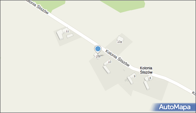 Ocice, Kolonia Śliszów, 10b, mapa Ocice