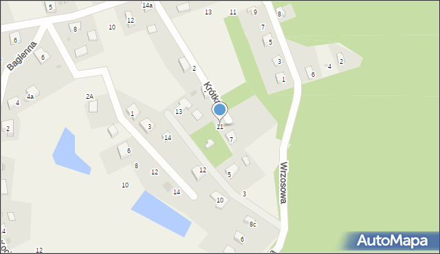 Ocypel, Kościelna, 11, mapa Ocypel