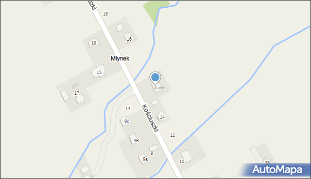 Odrzykoń, Kościuszki Tadeusza, gen., 14a, mapa Odrzykoń