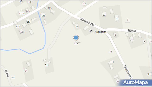 Odrzykoń, Kościuszki Tadeusza, gen., 47a, mapa Odrzykoń