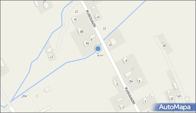 Odrzykoń, Kościuszki Tadeusza, gen., 7, mapa Odrzykoń