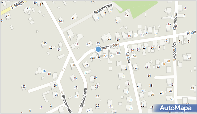 Ogrodzieniec, Konopnickiej Marii, 24, mapa Ogrodzieniec