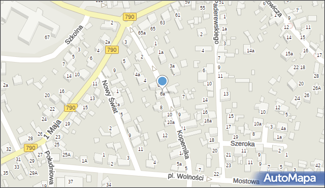 Ogrodzieniec, Kopernika Mikołaja, 6a, mapa Ogrodzieniec