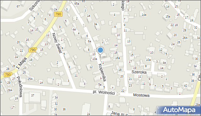 Ogrodzieniec, Kopernika Mikołaja, 9a, mapa Ogrodzieniec