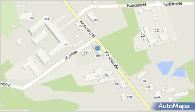 Ogrodzieniec, Kościuszki Tadeusza, gen., 101, mapa Ogrodzieniec